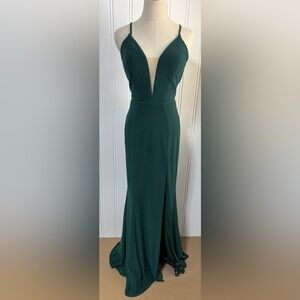 Faviana Deep Green Prom Dress